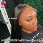 Eva HD Full Frontal Wigs Straight Melt Skins 13x6 HD Lace Front Human Hair Wigs Virgin Hair Pre Plucked Bye Bye Knots HD Wigs