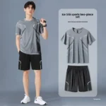 kf-S85a568b8e7334550a5f75a1e3d03c1feq-Men-s-Casual-Ice-Silk-Running-Short-Sleeve-Sports-Suit-Quick-Dry-Fitness-Yoga-Morning-Jogging