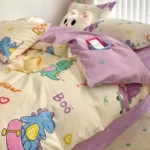 kf-Sc16e575b03394489920dab34d8daab49r-Pure-Cotton-Bed-Four-Piece-Set-Summer-Cotton-Ins-Quilt-Cover-Bedding-Dormitory-Bed-Sheets-Three