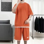 kf-Se5688aff9a934dceae4bebe29b003802K-Men-s-new-waffle-summer-suit-2024-casual-T-shirt-shorts-suit-men-s-sports-suit