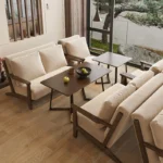 Simple Balcony Garden Furniture Sets Combination Leisure Table Chairs Net Red Cafe Residential Hotel Reception Sofa Furniture