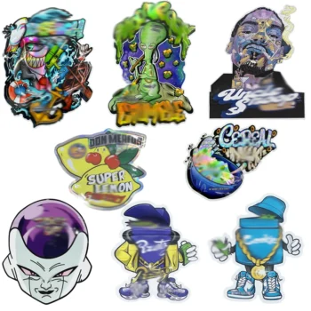 Big 3.5Gram Cartoon Irregular Mylar Storage Bags Candy Cookies ZipLock Pouch Reusable Waterproof Pouches Plastic Smell Proof Bag