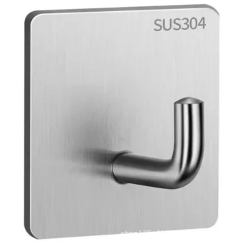 Stainless Steel Wall Hooks Self Adhesive Hooks For Hanging Wall Key Holder Wall Hanger Towel Coat Bag Hook Household Tools