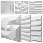 منزل جدار تجديد هندسي ثلاثية الأبعاد ألواح للحائط غير ذاتية اللصق ثلاثية الأبعاد الجدار ملصق سيراميك مزخرف بلاط ورق حائط غرفة سقف حمام