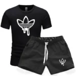 Summer Popular Men's T-shirt+shorts Suit Men Sports Suit Printing Casual Fashion Short-sleeved T-shirt Set Men Joggers Suit Set