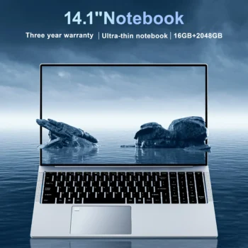 كمبيوتر محمول نحيف للغاية يعمل بنظام Windows 11 Pro ، كمبيوتر مكتبي ومدرس ، كمبيوتر Intel Pentium N3700 ، 16GB ، GB ، New ،