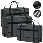Large Capacity and Super Load-bearing Grey Composite Material Storage Bag Dustproof and Moisture-proof with Zipper 1pc
