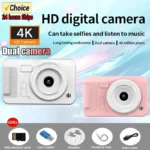 كاميرا رقمية 4K للسفر ، عالية الدقة ، 4K ، كاميرا سيلفي ، مستوى المبتدئين ، الطلاب الصغار ، الحرم الجامعي ، التصوير الفوتوغرافي ، 44 ميجابكسل