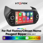 Vtopek-مشغل وسائط متعددة للسيارة ، مشغل سيارة ، راديو ، 7 بوصة ، أندرويد 12 ، 2Din ، ملاحة ، ستيريو ، فيات ، فيورينو ، سيتروين ، نيمو ، بيجو ، بيبر