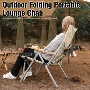 كرسي مستلق طويل الظهر قابل للطي ، كرسي قابل للتعديل ، مسند ظهر عالٍ ، مقعد تخييم ، محمول ، صيد سمك ، رحلة ، شاطئ ، خارجي