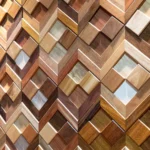 لوحة حائط زخرفية من الخشب المصمت من الفسيفساء ، جدار فني خلفية ، قاعة معرض غرفة المعيشة ، تصميم تجديد الجدار