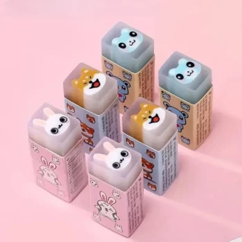 ممحاة مطاطية ذات رائحة حلوة للأطفال والطلاب ، المطاط الكرتون الإبداعي ، تصميم حيوان لطيف ، هدية جيدة ، 3 أو 6 قطعة