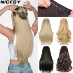 kf-Seac57efcb74942a8a99acd484c81ccafa-No-Clips-Natural-Hair-Extension-Synthatic-Artificial-Long-Straight-Hairpiece-Blonde-Black-Mixed-Color-False-Hair