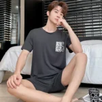 kf-Sc6001caec3324a53bf03c0542850bf72D-Summer-Thin-Short-Sleeve-Round-Neck-Casual-Suit-For-Teenage-Men-Homewear-Pajama-Set-Outerwear-Sleepwear