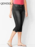 kf-S9946fe4ad1a047b9a65bbdffc61a77c3M-Woman-s-Jeans-Black-Denim-Pants-Ladies-Cropped-Trousers-Skinny-Knee-Length-Jeans-Women-Elastic-High