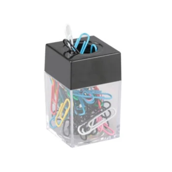57EC Durable Clear Magnetic Paper Clip Dispenser Metal Pin Organizer Holder Box Large Capacity for School Office