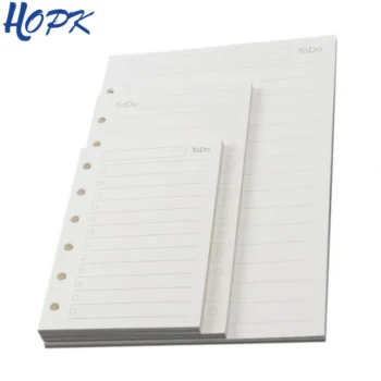 A5 A6 A7 Notebook Refill Spiral Binder Planner Inner Page Inside Paper 2019 Planner Dairy Weekly Monthly Plan