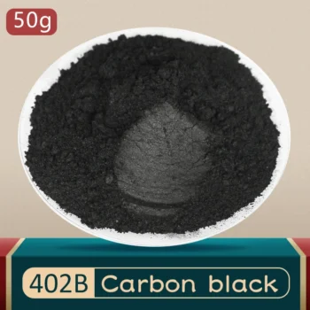 Mica Powder Pigment Carbon Black Pearl Powder Pearlescent DIY Crafts Acrylic Paint Type 402B for Craft Art Automotive Paint