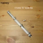 DIY A4 B5 notebook "D" style 4 holes gift screw rings binder paper clip for sprail notebook sliver color clip