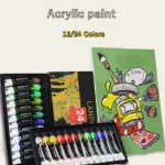 kf-H17544dd715494b6c9c64ba2de520ae04b-Acrylic-Paints-Set-12-24-Colors-Professional-Brush-Set-12ml-Tubes-Artist-Drawing-Painting-Pigment-Hand