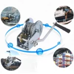 Towing Hand Winch Small Loading 500LB Gear Crank Manual Marine Mini Rope Trailer Car Boat Steel Wire Ratchet Winch Small Lifting