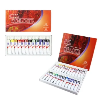 12ml 12/24 Colors Professional Oil Painting Paint Drawing Pigment Tubes Set Artist Art Supplies