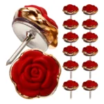 30 Pcs Rose Flower Decorative Needle Maps Supplies Bulletin Board Replaceable Push Pin Resin Office Desk Accessories Daily Use