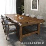 Solid wood conference table, simple modern living room, large board long table