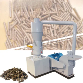 100-350KG/H Multifunctional Wood Pellet Mill Animal Feed Making Machine Sawdust Grain Press Granulator With Hammer Mill Grinder