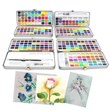 Kalour 50/72/90/100 Watercolor Pigment Set Colors Solid Painting Suit Box Package Professional Painting School Gift Art Supply