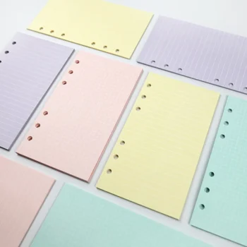 2024 40Sheet Kawaii A5 A6 Loose Leaf Notebook Refill Spiral Binder Index Paper Inner Pages Daily Planner Line Grid Blank Agenda