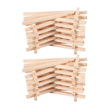 24 Pack Mini Wood Display Easel Wood Easels Set For Paintings Craft Small Acrylics Oil Projects