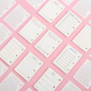 60/80 Sheet 3-hole Loose-leaf Refill Paper Diary Book Inner Pages Refillable Daily Plan Notebook Inner Core Diary Rings Binder