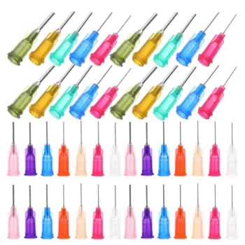 60 Pcs Liquid The Needle Dispensing Needles Glue Bottle Tip Plastic Small Tips Assorted