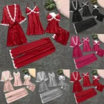 kf-S62f54e696acf46d18d77903373e97abcQ-5-Piece-Women-Sexy-Garter-Lingerie-Set-Summer-Sleepwear-Robes-Lace-Bodysuit-Deep-V-Neck-Home