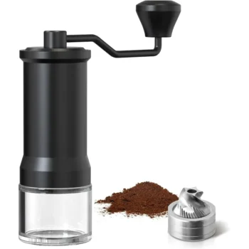 Manual Coffee Grinder Stainless Steel Burr Hand Coffee Grinder Mill Adjustable for Fine Coarse Grind Home and Camping