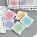 50Sheets/Set Square Memo Pad Creative Non Adhesive Gradient Color Note Paper Tearable DIY Scrapbook Paper Students