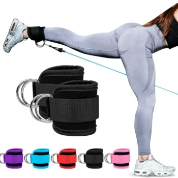 Cable Ankle Straps Double D-Ring Ankle Cuffs For Gym Workouts Glutes Legs Strength Training Brace Support Sport Safety Abductors