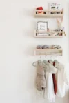 Montessori Bookshelf Child Baby Room Wall Rack Wood Bookcase Bookshelf 3 PCs 40 Cm Wall Mounted Floating Shelf Candle Plant