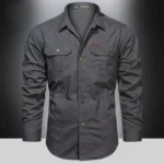 kf-Sb1148a8d29a9454bafa3e344617dabf65-2024-Spring-Cotton-Cargo-Shirt-for-Men-Long-Sleeve-Multi-Pocket-Shirts-Outdoor-Casual-Colthing-High