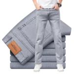 kf-S27792fab56664f58a5c10870f73425a0l-Summer-Thin-Men-s-Elastic-Cotton-Jeans-Fashion-Gray-Comfortable-Business-Straight-Casual-Pants-Brand-Male