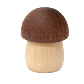 Cute Mushroom Shape Paper Clip dispenser Magnet Wooden Office Supplies Office Supply Paperclip Holder Magentic Paper Clip Holder