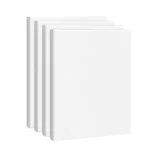 4pcs Stretched Canvas, 8 x 10 Inches ( 20 x 25 cm) Square Blank Canvases, 100% Cotton Canvases for Painting, 8 oz Gesso-Primed