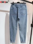 Casual Loose Harem Jeans Woman High Waist Strecth Baggy Vaqueros Big Size 5xl Trend Denim Pants Fashion Spring Jean Trousers