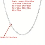 kf-S8d4d8fb2129647bdada8f5e0556eae58G-925-Sterling-Silver-Necklace-For-Men-1pc-Stylish-2mm-Silvery-Men-s-Figaro-Chain-Necklace