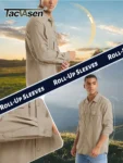 kf-S15f84ea661284273b965c55de57a3775n-TACVASEN-Summer-Cargo-Shirts-Men-s-Mesh-Breathable-Long-Sleeve-Multi-Pockets-Work-Shirts-Quick-Dry