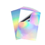 10sheets A4 Holographic Printable Sticker Paper For Ink Jet & Laser Printer Vinyl Sticker Printable Paper Waterproof 8.3“×11.7”