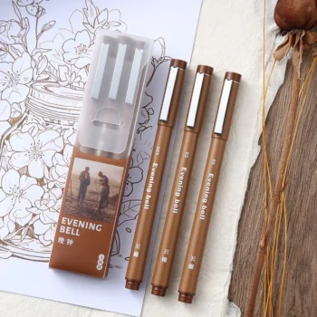 1/3pcs Needle Pen Set Manga Markers 0.2 0.3 0.45mm Tip Anime Hook Line Sketch Micro Fineliner Pens Waterproof School Stationery