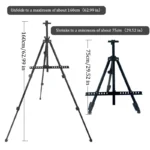 kf-Sb9acfd26a45345a6992ea64ddf2d9caen-Portable-Shrinkable-Drawing-Board-Stand-Metal-Easel-Foldable-Tripod-Height-Adjustable-Art-Supplies-Sketch-tools-160cm