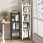 Bookshelf Floor Multi-layer Simple Student Children's Bookshelf Household Storage Rack Living Room Creative Bookcase Iron Art